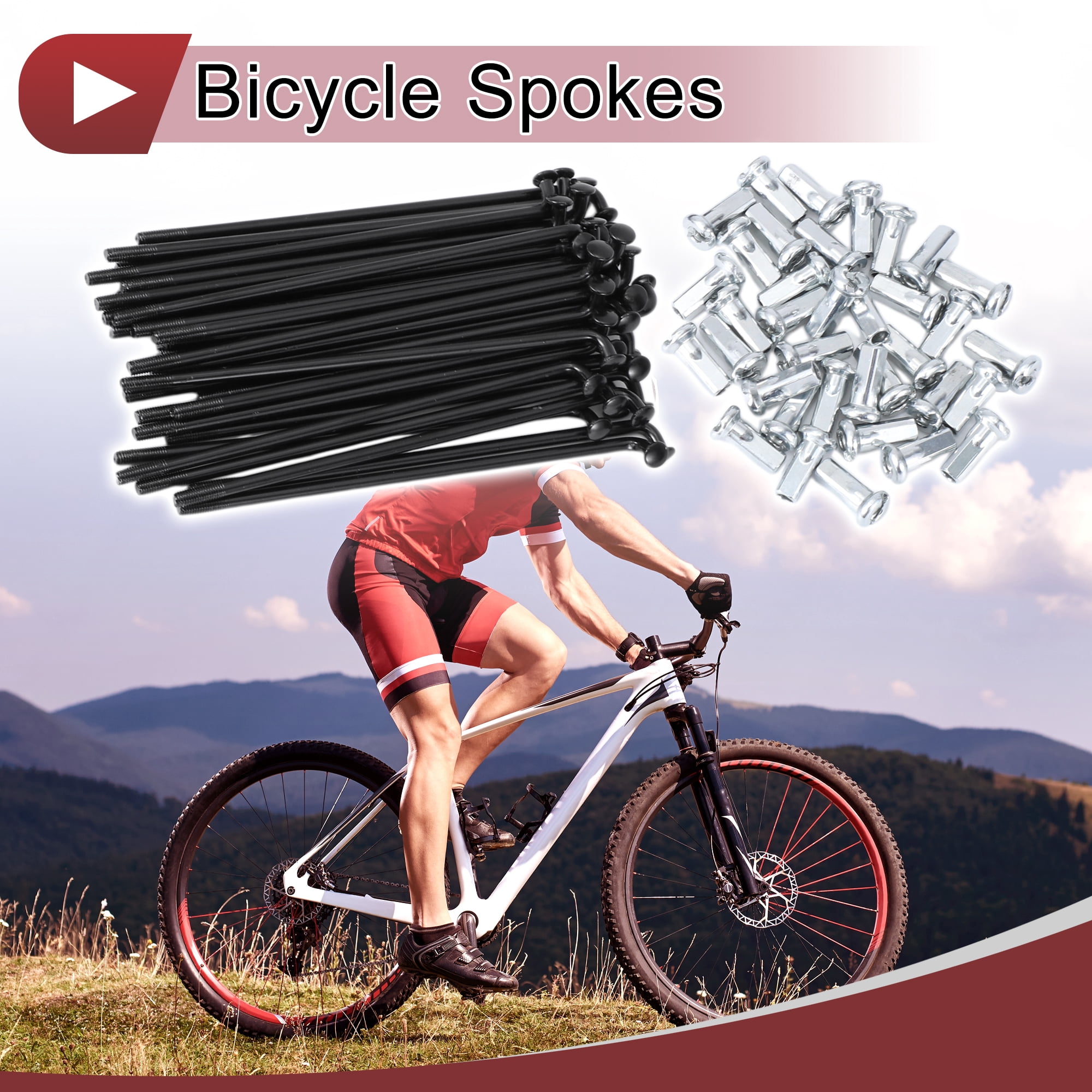 Unique Bargains 36 Ensemble Rayons de Vélo 12G Rayons de Roue de Vélo 45 Acier Noir-159mm Unique Bargains 36 Ensemble Rayons de Vélo 12G Rayons de Roue de Vélo 45 Acier Noir-159mm