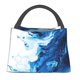 thumbnail image 1 of Easygdp Blue White Fluid Art Bolsa de Almuerzo Insulada Reutilizable, Bolsa de Mano y Bandolera para Oficina, Trabajo, Viajes, 1 of 6