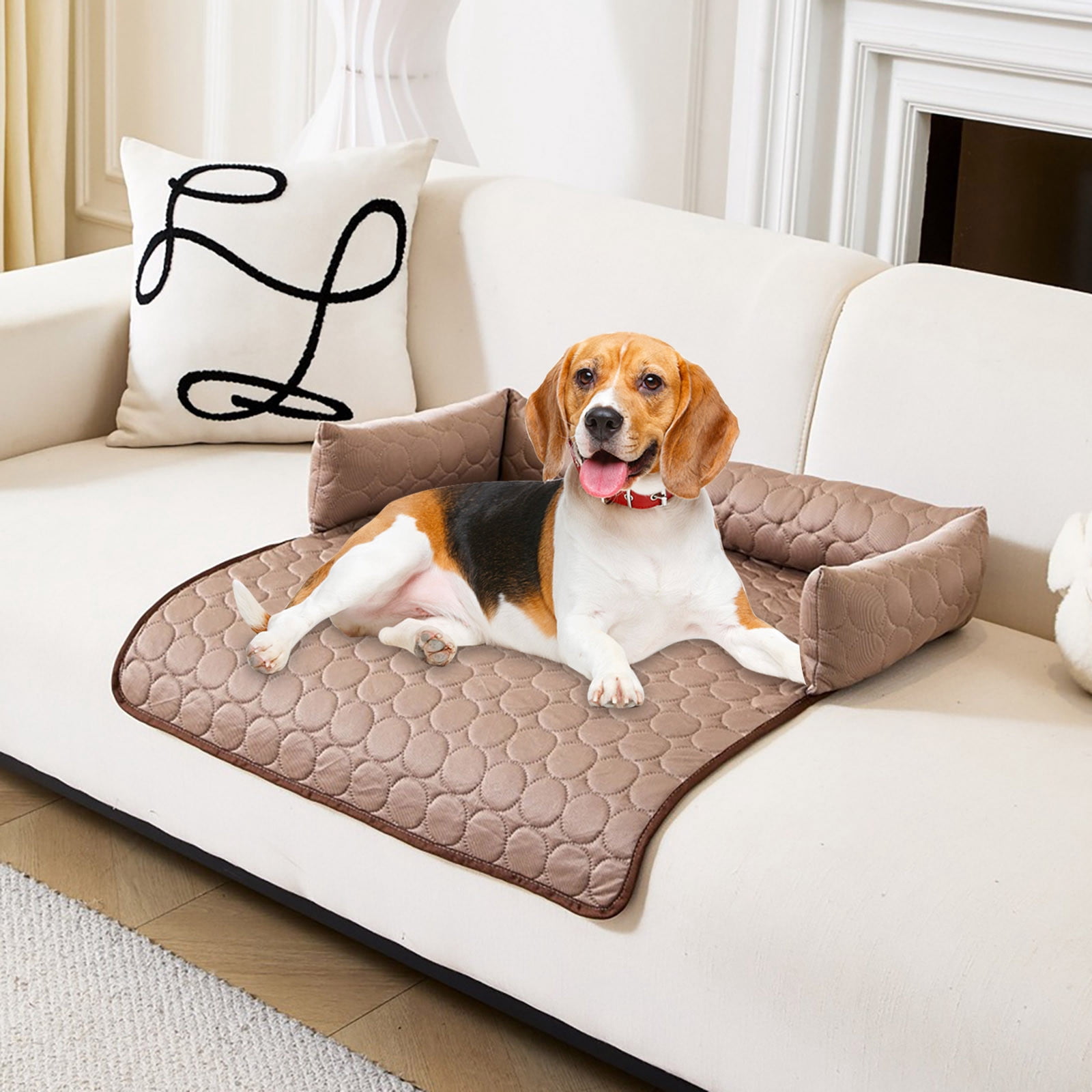 Dog Bed Blanket - Waterproof & Non- Pet Pad for Couch, Furniture & Car - Reversible Cooling Mat for Large Dogs - Indoor/Outdoor Use as Dog Sofa Protector or Travel Blanket