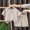 Gray, variant on Fesfesfes Children's Summer Casual 2Pcs Outfit Set Soft Breathable Short Sleeve Round Neck Top and Elastic Waist Shorts,Lightweight Matching Outfits for Boys Girls,Home Beach Vacation (Beige,5 Years)