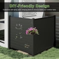 thumbnail image 5 of Domi Outdoor Living Privacy Screen, 2 Panels Metal Fence 50" x 50", Decorative AC Cover & Trash Can Enclosure with Stakes for Backyard, Patio, Garden – Black, 5 of 8