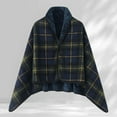 thumbnail image 2 of Wearable Blanket, Audhol Women's Winter Coral Fleece Double Layer Multifunctional Outdoor Cold Proof and Warm Plaid Blanket Home Shawl Lap Blanket Blackish Green, A, 2 of 3