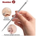 thumbnail image 4 of Aguja removedora de espinillas Acné 5 piezas Kit Herramienta de cuidado de la piel con caja (plata) brillar Electrónica, 4 of 5