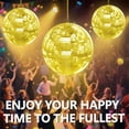 thumbnail image 6 of Trendix Disco Ball, 12 Inch Disco Ball with Hanging Ring, Mirror Ball for DJ Party Wedding Decor, Rotating Light Effect Ball for Club Stage Halloween Christmas Decoration (Golden), 6 of 11