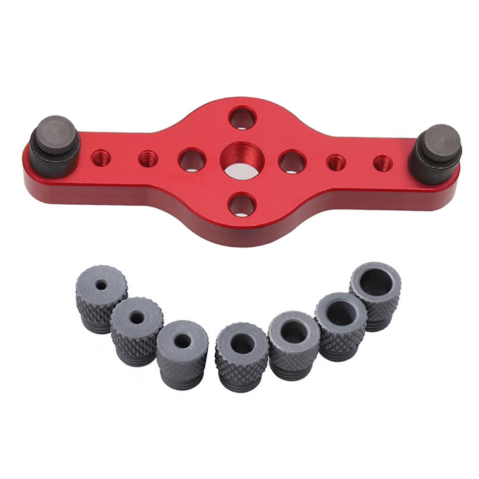 GUOOL Vertical Self Centering Dowel Jig Kit Woodworking Holing with 2-10mm Drill Bushings Dowelling Wood Vertical Hole Puncher with Drill Bushings , Red Type 2 (red)