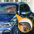thumbnail image 3 of Cool Husky Dog with Sunglasses and Forest Car Windshield Sun Shade Foldable Car Front Window Visor Heat and UV Protection 53x23.5, 3 of 8