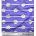 thumbnail image 1 of Soimoi Purple Cotton Poplin Fabric Dot & Stripe Print Sewing Fabric Yard 42 Inch Wide, 1 of 3