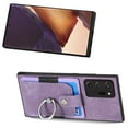 thumbnail image 3 of Mantto for Samsung Galaxy Note 20 Ultra Back Wallet Case,with Elastic Card Holder,Shockproof PU Leather 360° Rotation Ring Kickstand Support Magnetic Car Mount Phone Case for Women Men,Purple, 3 of 6