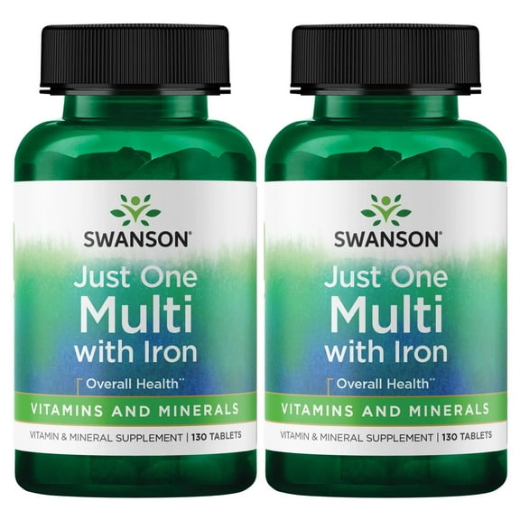Swanson Century Formula Multivitamin with Iron 130 Tabs ( (2 Pack)