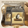 thumbnail image 4 of Aukfa Cat Litter Box Enclosure with LED Light and 2 Storage Drawers for Living Room,Gray, 4 of 7