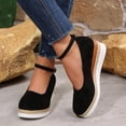 thumbnail image 6 of Womens Sandals Baeitkot Women's Fashion Casual Summer Style Solid Color Thick Bottom Wedge Shoes, 6 of 9