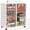 Modern White, variant on WOPITUES Rolling Storage Cart with 10 Drawers, Wood Craft Storage Cart, Makeup organizer with 10 Dividers, White