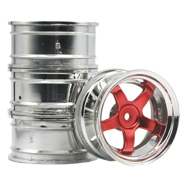 Juego de 4 de rueda Bujes de rueda hexagonales mm para Axial Azul Zulema Llanta de rueda de coche RC