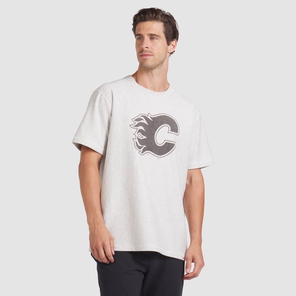 Men's Fanatics Cream Calgary Flames Made in Canada T-Shirt