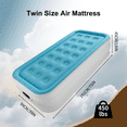 thumbnail image 4 of Twin Air Mattress with Built-in Pump - 18" Extra Thick Inflatable Bed for Camping & Home,Light Blue,3-Min Self Inflating with Carrying Bag., 4 of 9
