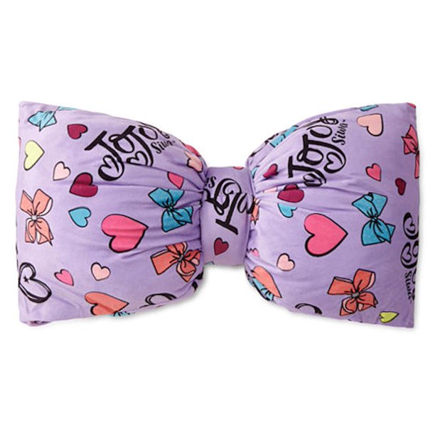 JOJO Siwa Bow Pillow Bed Buddy Throw Pillow Girls Purple Bow