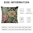 thumbnail image 6 of Acheng Watercolor Vintage Rose Decorative Throw Pillow Cover Case, Peony Succulents Outdoor Pillow Cases Square Standard Cushion Covers for Sofa Couch Bed Car,2 Pcs White, 6 of 6