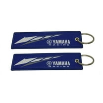 2-Piece YAMAHA Motorcycle Keychains – Double-Sided Key Rings for Bikes, Scooters, and Cell Holders (Blue)