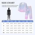 thumbnail image 4 of Honeii Rainbow Pattern Mens Pajamas Set,2pcs Men's Lounge Long Sleeve Sleep Shirt and Pajama Bottoms Sleepwear Set,Mens Pjs Sets-X-Large, 4 of 7