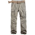 thumbnail image 2 of Pantalones cargo que combinan con actividades informales al aire libre para hombre, color caqui clar, 2 of 5