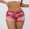 thumbnail image 6 of Womens Denim Shorts Buttery Soft Athletic Hot Pants Workout Light Tights Yoga Running Cycling Legging Shorts Short Leggings for Sports Gym Briefs for Under Dresses, 6 of 7