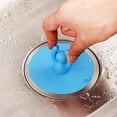 thumbnail image 2 of 1 Pcs Drain Stopper,Silicone Shower Floor Tub Stoppers,Kitchen Sink Stoppers Drain,3.74 Inch Round Silicone Drain Plug Stopper, Flat Cute Round Silicone Cover for Kitchen Gadgets,Blue, 2 of 7