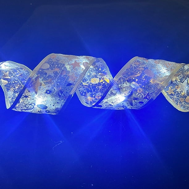 Cadena de luces LED con cinta navideña para colgar, adornos navideños, regalos para decorar el árbol de Navidad, cinta para disfrazarse, colgante