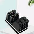 thumbnail image 4 of 2Pcs Double 7Pin Female to Double 7Pin Male 90 Degree Angled Adapter Mainboard Adapter for Desktops SSD HDD, 4 of 8