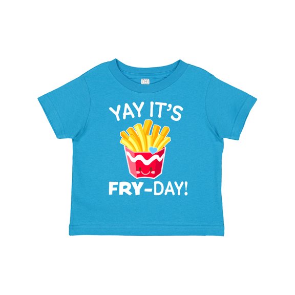 Inktastic Yay Its Fry Day with Cute French Fries Boys or Girls Toddler T-Shirt