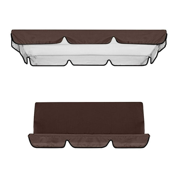 hanxiulin garden outdoor swing canopy replacement top cover & seat cover waterproof uv resistant (no chair)