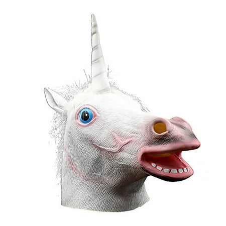 Halloween Costume Party Latex Unicorn Head Mask