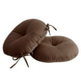 thumbnail image 2 of Sweet Home Collection Bistro Patio Chair Tufted Cushion 15" x 15" x 5 with Ties - Chocolate, 12 Pack, 2 of 3