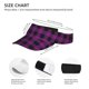 thumbnail image 3 of Fotbe Purple Black Plaid Visera Deportiva con Diseño, Gorra Abierta Ajustable de Algodón para Mujer y Hombre, 3 of 7