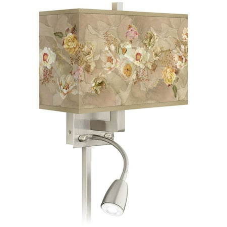 

Giclee Glow Floral Spray Giclee Glow LED Reading Light Plug-In Sconce