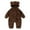 Brown, variant on Baby Fleece Jumpsuit Toddler Cute Bear Snowsuit New Born Fuzzy Furry Romper Fall Winter Warm Clothes Cozy Soft Outfit