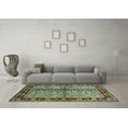 thumbnail image 3 of Ahgly Company Indoor Square Abstract Light Blue Contemporary Area Rugs, 8' Square, 3 of 4