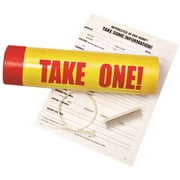 Durable Plastic Take One Tube 15.5 x 3 inches - Protects Info Sheets