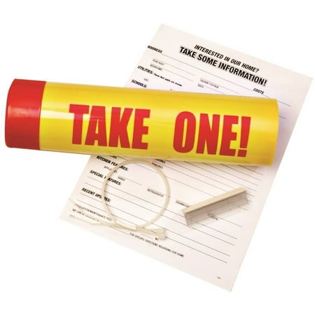 Durable Plastic Take One Tube 15.5 x 3 inches - Protects Info Sheets