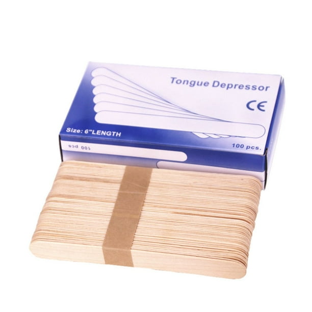 6’’ Senior Tongue Depressors [Pack of 500] Non-Sterile 6 inch Tongue Depressor Wooden Waxing Spatulas Applicator Sticks with Smooth Edges for Wax