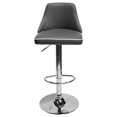 thumbnail image 2 of Aaron Presley Tabouret de Bar Pivotant Réglable en Simili Cuir Gris (Lot de 2), 2 of 3