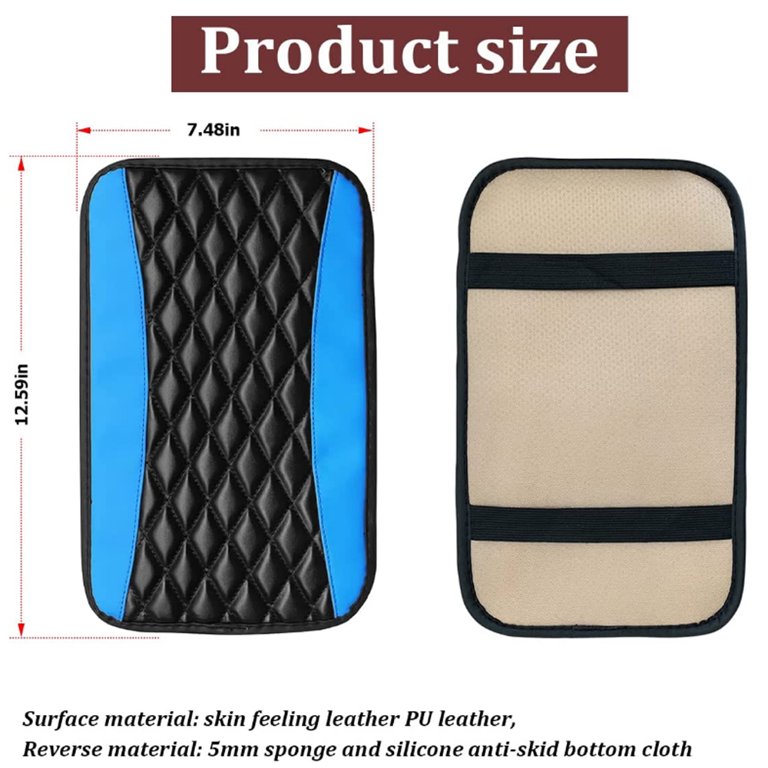 Armrest Pad Cushion Mat Storage Box Comfortable Memory Foam+PU Leather
