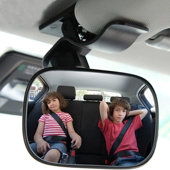 Bxaolu Universal Car Interior Rearview Mirror Wide Angle Convex Mirror Clip-on Mirrors for Viewing Rear Passengers, Black