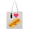 thumbnail image 3 of Inktastic I Love Hot Dogs Tote Bag, 3 of 4