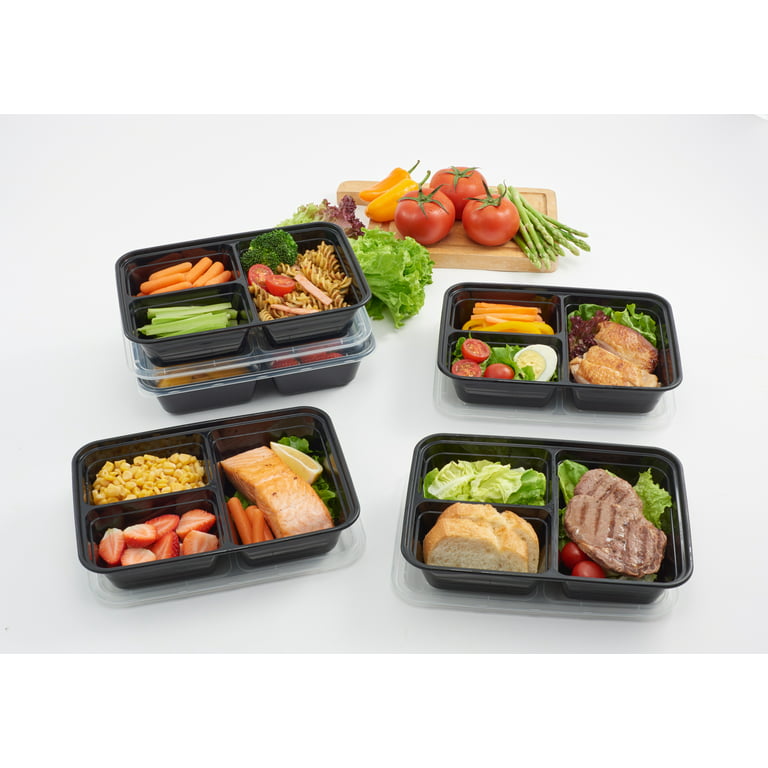 Mainstays 10 Piece 3 Comp Meal Prep Food Storage Containers 