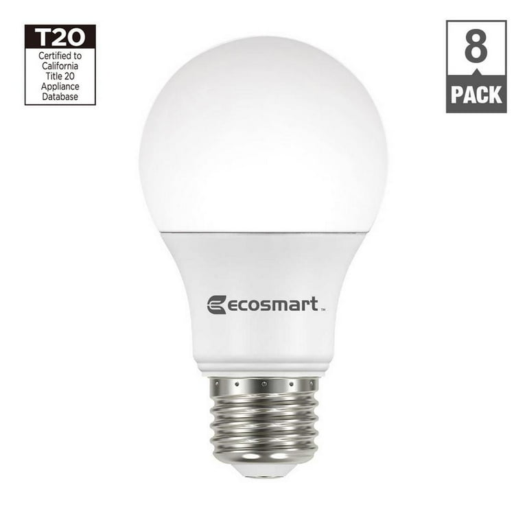 EcoSmart 60-Watt Equivalent A19 Non-Dimmable CEC LED Light Bulb Daylight (16-Pack) EcoSmart 60-Watt Equivalent A19 Non-Dimmable CEC LED Light Bulb Daylight (16-Pack)