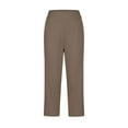 thumbnail image 6 of Kmdttou Dressy Capri Pants for Women Plus Size High Waist Stretch Long Pants Womens Golf Capris Pants for Summer with Pockets Work Casual Save to 65% off!, 6 of 7