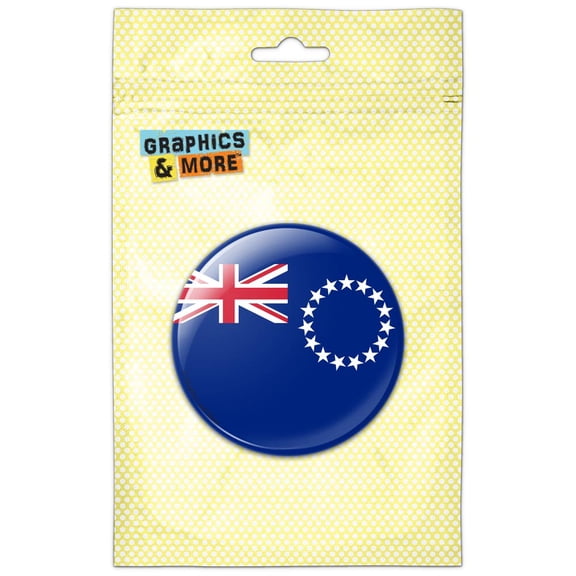The Cook Islands National Country Flag Pinback Button Pin Badge