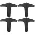 thumbnail image 1 of 4 Pcs Iron Electroplated Furniture Cabinet Leg for Sofa Bedside Table Coffee Table13 cm (1.8mm Thick) Black, 1 of 14