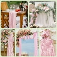 thumbnail image 7 of 6 Pcs Cheesecloth Table Runner 10ft, Boho Gauze Cheese Cloth Table Runners for Baby Shower Decoration Wedding Party Garden Farmhouse, Pink, 7 of 7