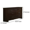 thumbnail image 5 of Benzara Wooden Dresser with Seven Spacious Drawers, Mahogany Brown, 5 of 6